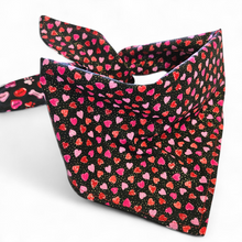 Load image into Gallery viewer, Valentine's Day Reversible Dog Bandana/Hearts and a Touch of Bling