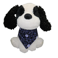 Load image into Gallery viewer, Blue and white dog bandana