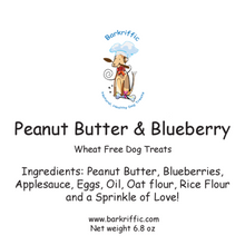 Load image into Gallery viewer, Peanut Butter and Blueberry Dog Treats