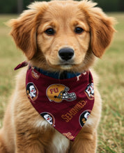 Load image into Gallery viewer, Florida State &quot;FSU&quot; Seminoles Dog Bandana
