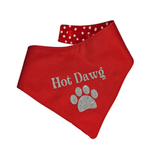 Load image into Gallery viewer, &quot;Hot Dawg&quot; / Valentine Dog Bandana
