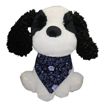 Load image into Gallery viewer, Blue and white dog bandana
