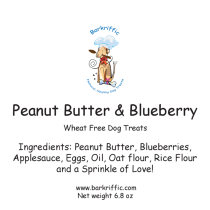 Peanut Butter and Blueberry Dog Treats