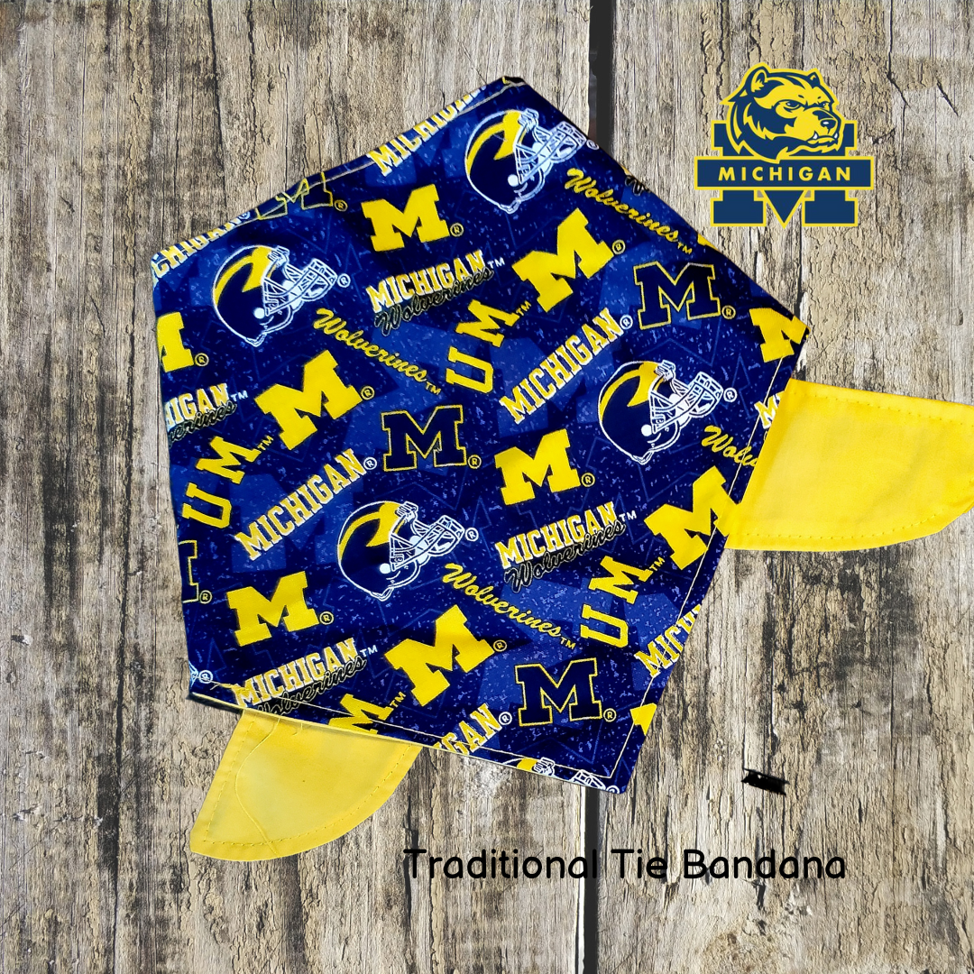 Reversible Bandana Made With Central Michigan University 