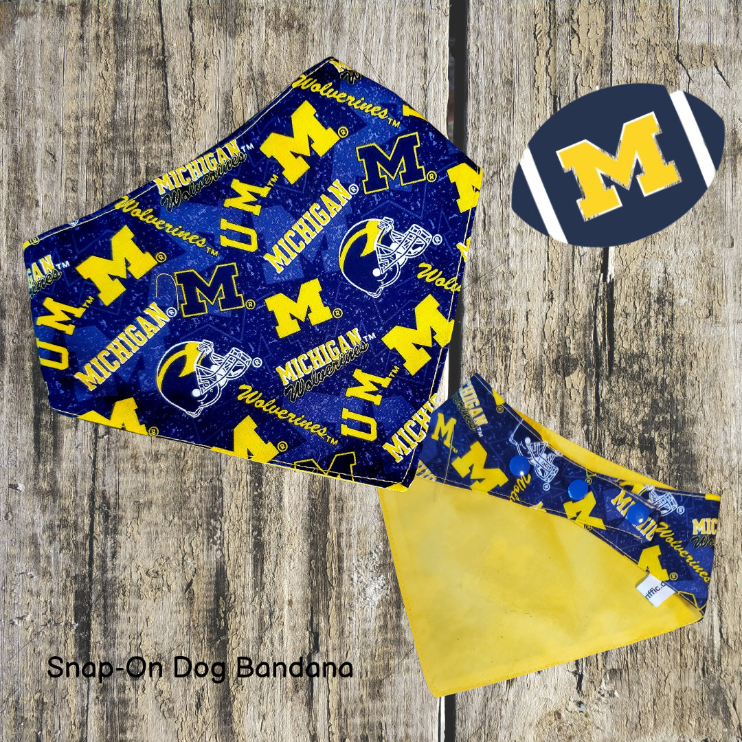 Reversible Bandana Made With Central Michigan University 