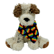 Load image into Gallery viewer, gay pride dog bandana, rainbow dog bandana

